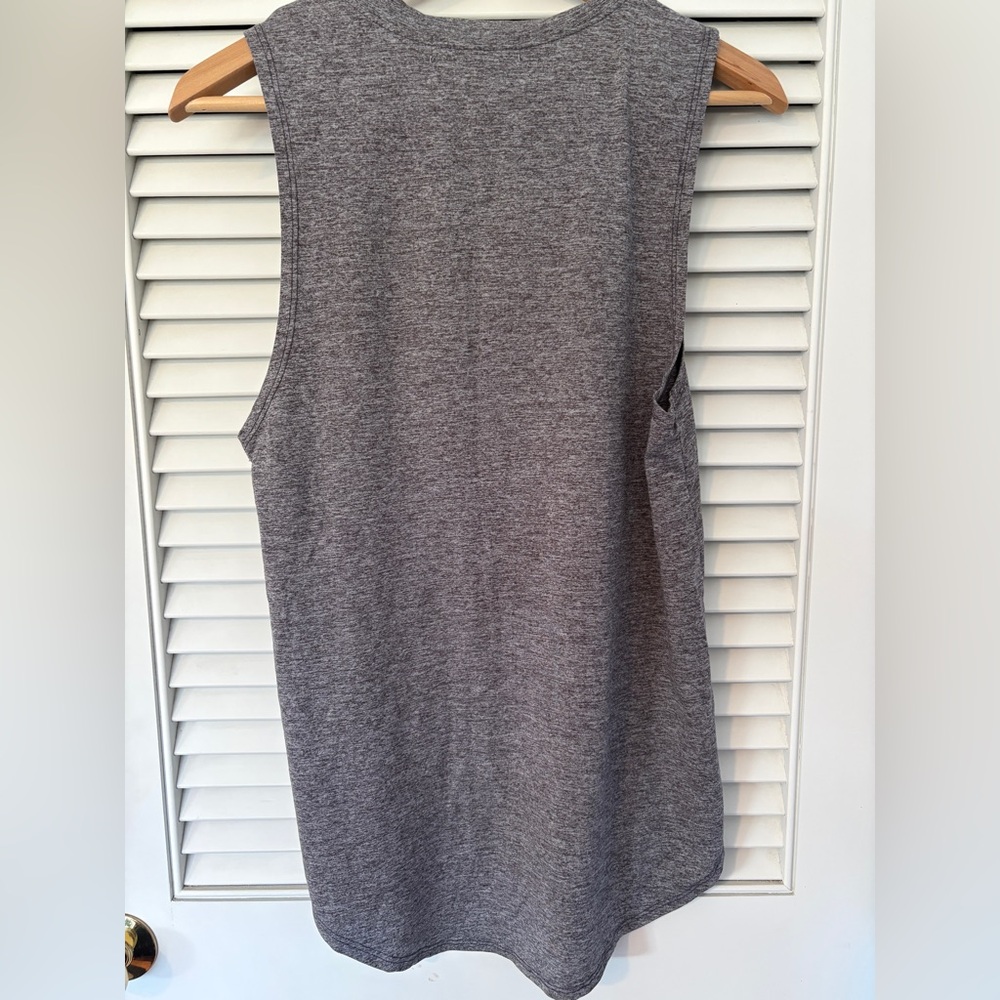 Strength Is My Super Power Gray Muscle Tee with Pink Ribbon - Picture 4 of 4
